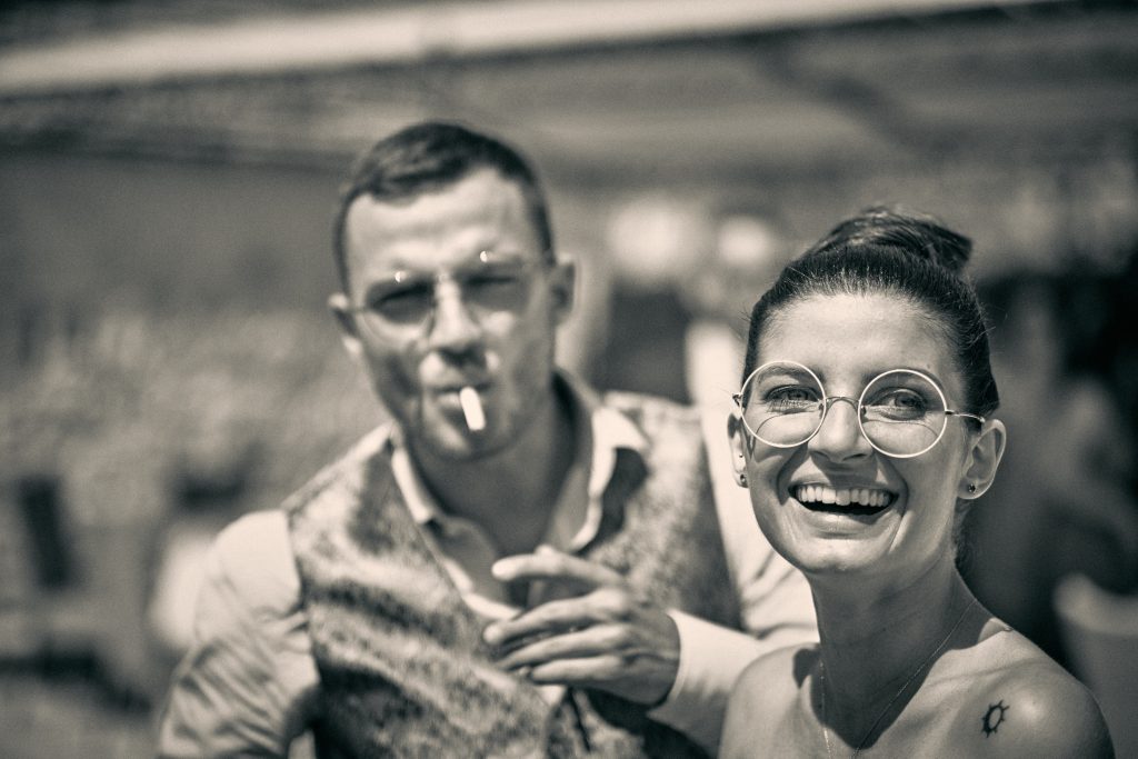 Happy couple in sepia-toned photo with vintage filter effect - © Pascal Recchia. All rights reserved.